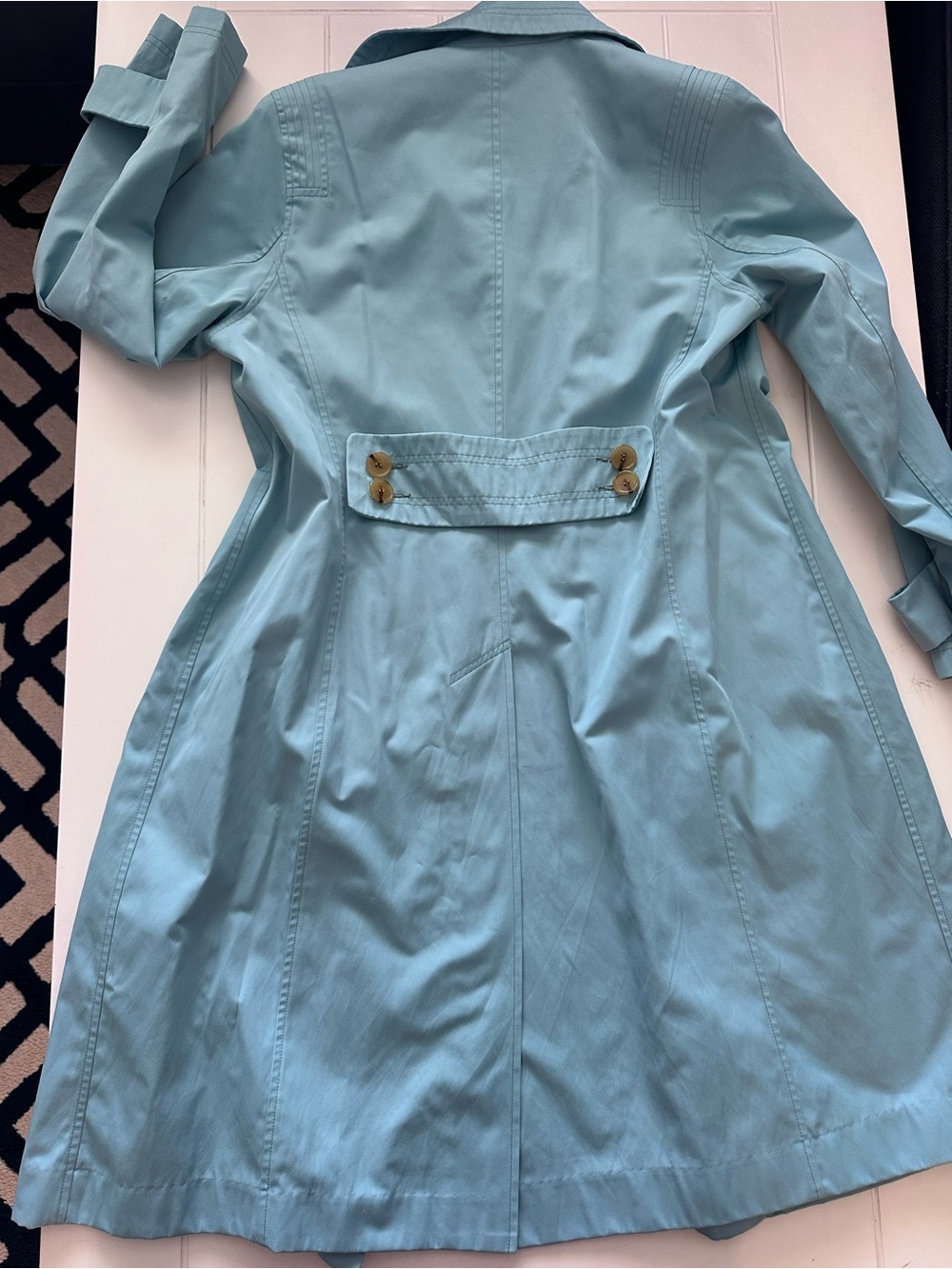 Jones New York Powder Blue Trench Jacket - Picture 3 of 4